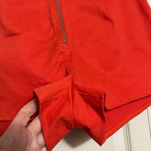 By The Way Revolve Women's NWOT Orange Exposed O-Ring Zipper Front Shorts Small - Picture 6 of 7
